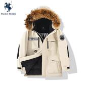 保罗彼得冬季 外套WADD75712 貉子毛连帽羽绒服保暖工装 新款 男士