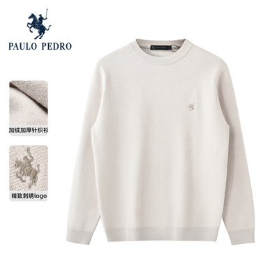 【加绒】保罗彼得2025冬季新款男针织衫保暖厚圆领毛衣YXEDZ00801