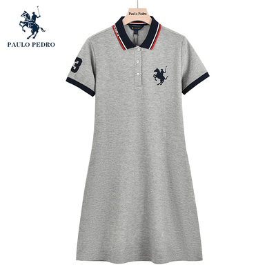 保罗彼得连衣裙Polo裙珠地棉
