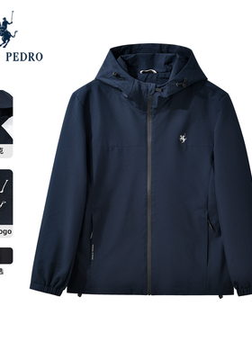 保罗彼得2025秋季新款男夹克衫工装休闲宽松连帽短外套SHDA73381