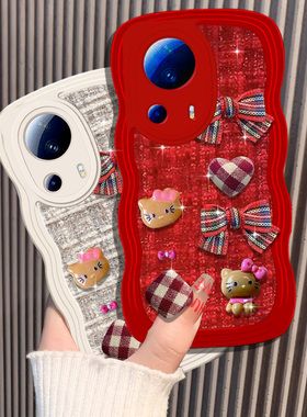 蛇年新年本命年红色学院风适用小米Civi2手机壳结婚Note10Pro新款13Ultra冬天13喜庆12女款1S春节10S/2025年