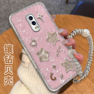 高级镶钻贝壳纹适用OPPOR17手机壳小众A3iplus女款K9x春A3i奢华A5 5G夏A3活力版网红K10新款K11防摔