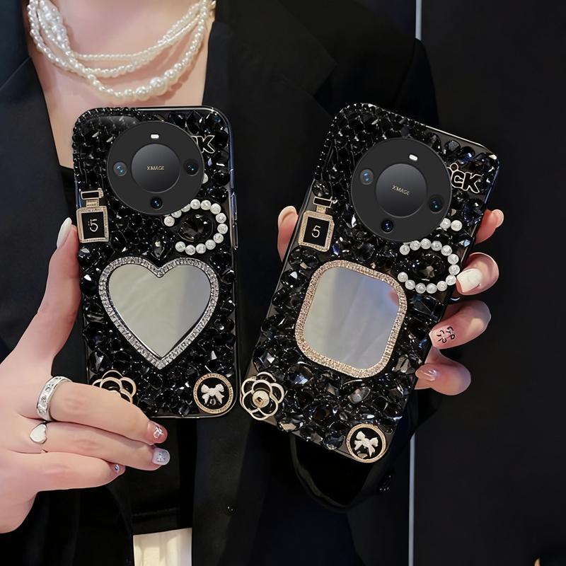 高级奢华水钻带镜子，时尚单品，仙女必备