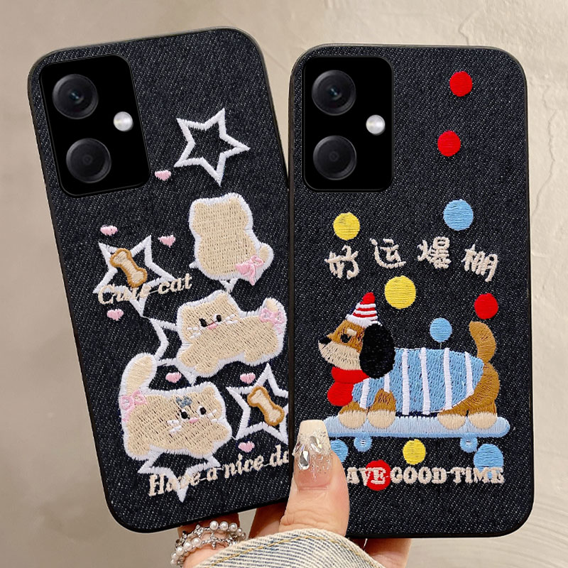 牛仔布艺真刺绣，不脱丝，不掉色