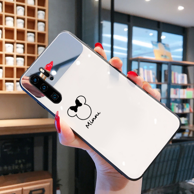 玻璃情侣风适用华为新款手机套