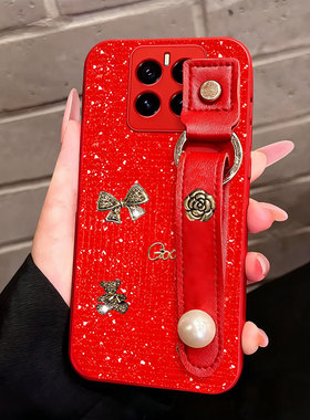 2026马年红色新款腕带适用荣耀GT手机壳高级感X20软30喜庆60过年V40轻奢版防摔8x外壳80GT冬天60Pro保护套