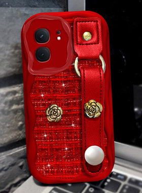 红色针织新年本命年适用iQOONeo9手机壳过年855竞速版结婚9S冬天U3x全包Y70s蛇年Y55s春节X200mini高级感9S+