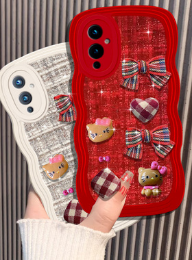 蛇年新年本命年红色学院风适用oneplus一加9手机壳喜庆Ace2冬天AcePro新款Ace2Pro布艺9Pro高级感11毛绒9R