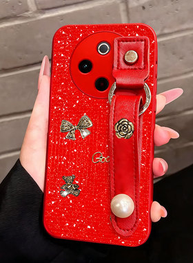 2026马年红色新款腕带适用vivoY500手机壳过年 Y5s喜庆Y3名媛U3x硅胶Y78外壳Y50 5G高级感Y300t保护套Y31s