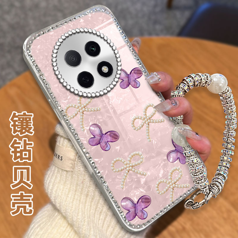 高级感电镀贝壳纹镶钻  不掉漆 不掉色