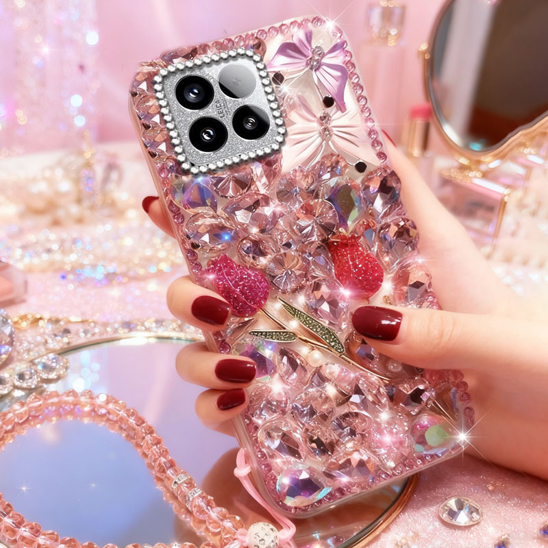 高端奢华镶钻手机壳，不掉钻，不发黄