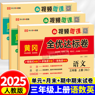 检测卷期中期末同步训练2025新版 全优达标卷习题3年级下单元 测试卷全套上册下册语文数学英语新教材北师大版 三年级试卷人教版