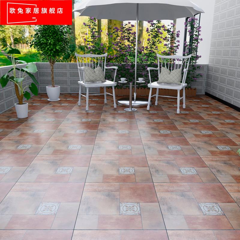 露台地砖600x600室外院子防滑瓷砖美式田园仿古砖阳台花园庭院砖