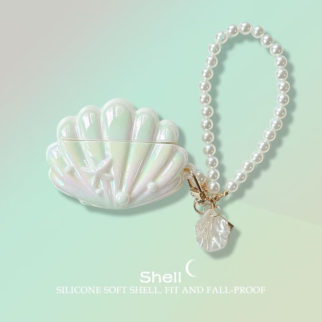 闪粉珍珠贝壳适用于华为freebudsse3保护套freeclip耳夹无线蓝牙pro4/3/2耳机壳6i/5i硅胶三星软