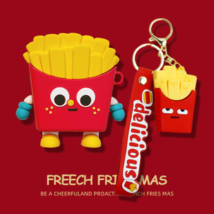 适用vivotws3pro真无线蓝牙耳机套vivo tws 4卡通薯条保护套3e保护壳vivotws2e软壳x1充电仓盒防摔TWS X1小众