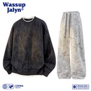 卫衣长裤 男秋冬宽松脏脏大码 情侣两件套 JALYN休闲运动套装 WASSUP