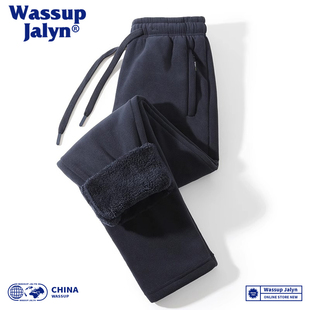 保暖休闲棉裤 WASSUP 双面奥粒绒大码 男冬季 JALYN加绒加厚羊羔绒裤