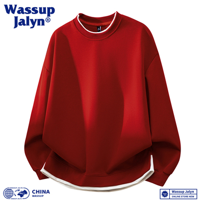 WASSUPJALYN美式重磅圆领卫衣
