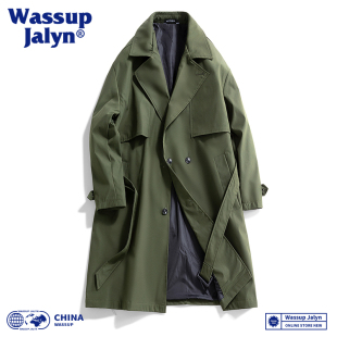 WASSUP 夹克复古英伦风衣男春秋高级感过膝大衣 JALYN轻熟系中长款