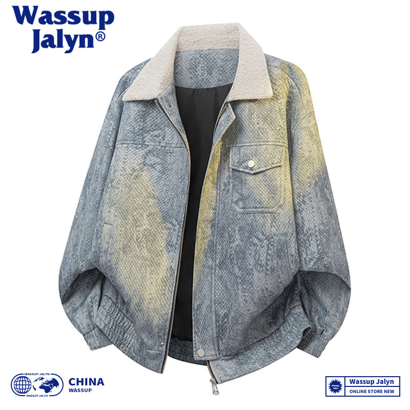 WASSUPJALYN美式扎染翻领夹克