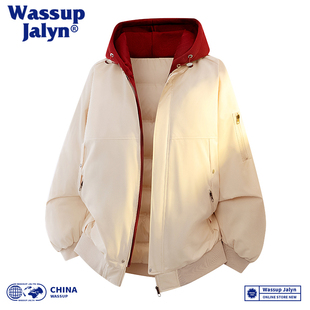 WASSUP JALYN羽绒棉服男女秋冬季加厚韩系棉袄情侣假两件棉衣外套