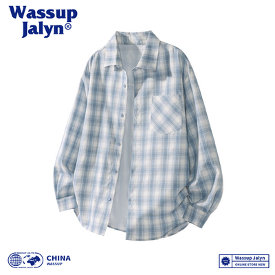 WASSUPJALYN韩系格子衬衫