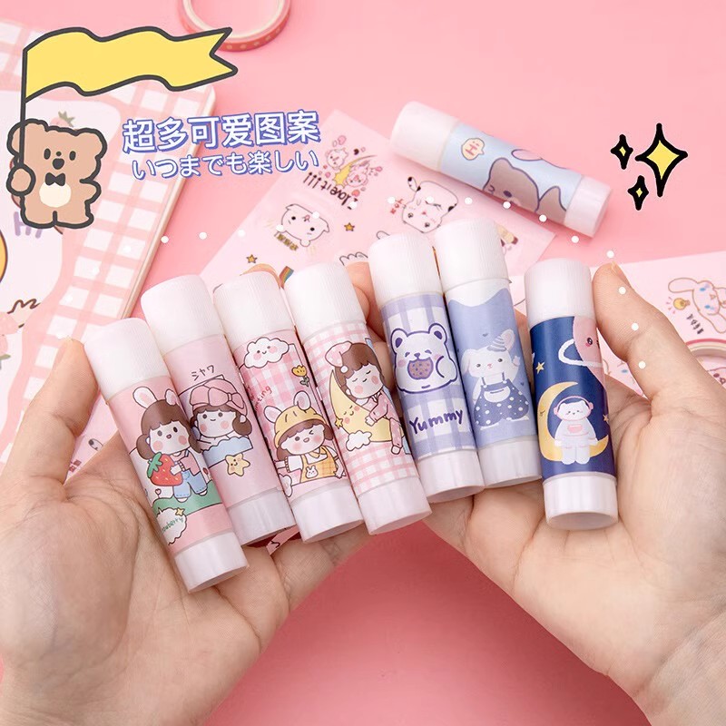 固体胶棒学生可爱做手工少女心卡通固体胶9g儿童胶水高粘度学生用