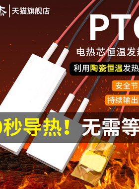 PTC加热片 电热芯恒温发热片5V12V24V220v预热片除潮加热板酸奶机