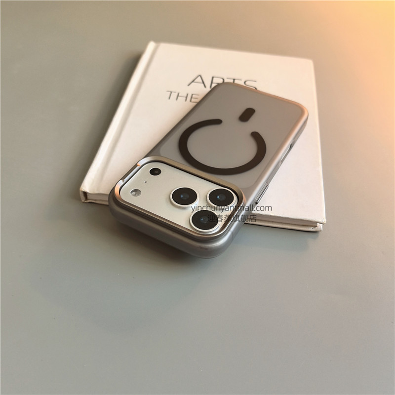 灰冰雾磁吸适用苹果17手机壳透明硬17Promax磨砂15pro简约16高级感iPhone15防摔14新款全包16pro男女13超好看