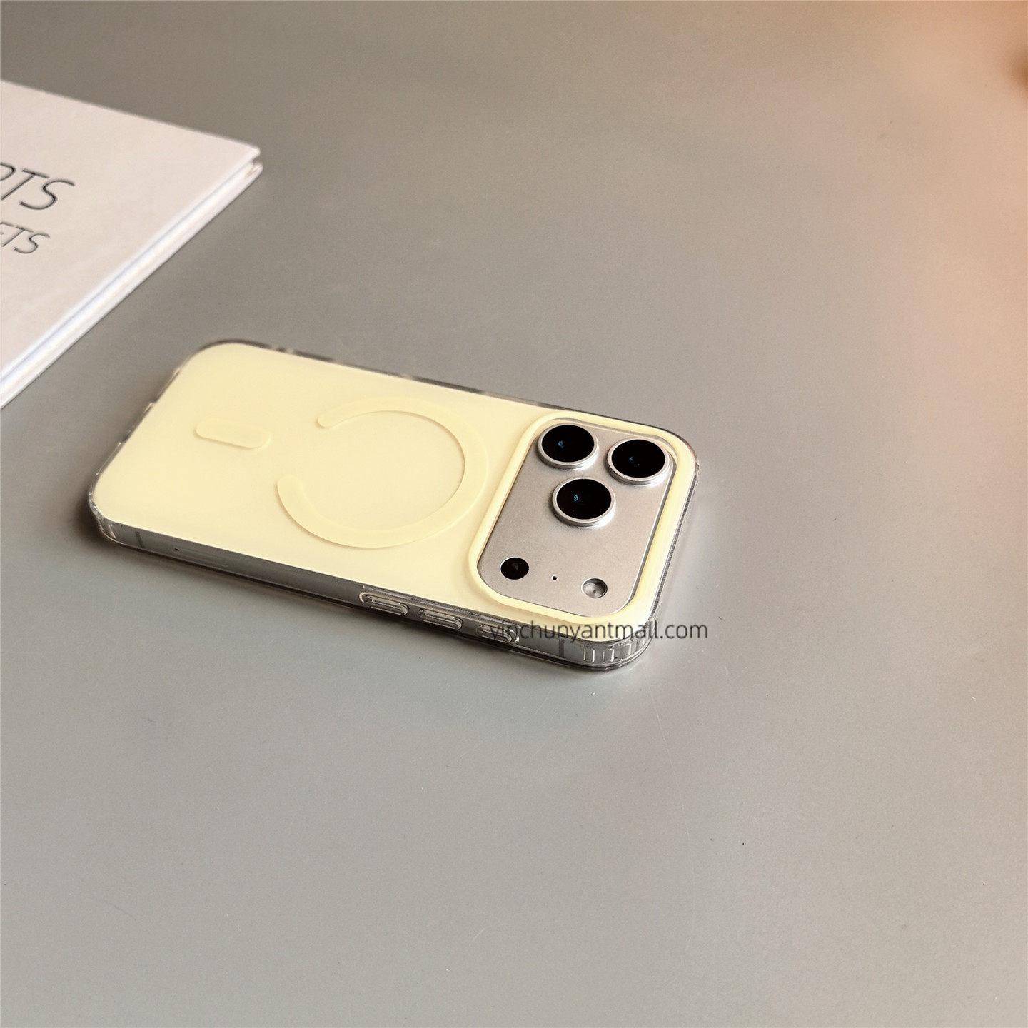 黄色磨砂磁吸适用苹果17手机壳18Pro透明半软16pro简约16高级感iPhone15防摔18新款17pro全包18promax男女