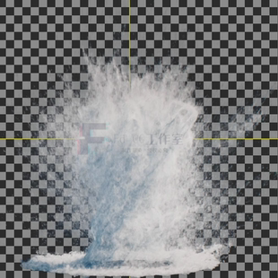 houdini20用pump场驱动制作一个水爆炸  含泡沫工具包  自动发货