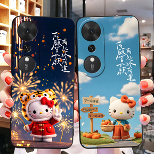 秋昊适用于荣耀畅玩70plus女生huawei可爱动漫LOG an00软防摔honor畅玩70plus凯蒂猫耐用后壳 AN00手机壳log