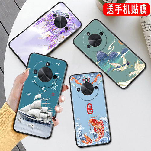 秋昊适用于华为荣耀x50手机壳ali-an00简约软套honorx50国风新款huawei山水画ryx50保护套。荣誉×50手机膜h0
