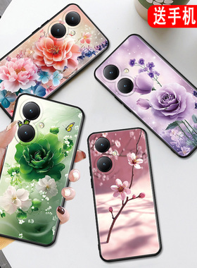 秋昊适用于vivoy35+手机壳V2279A保护套VovoY35+好看Vovi y35+花卉vivioY35+防摔v2279a春天vlvoy35+唯美Viv0