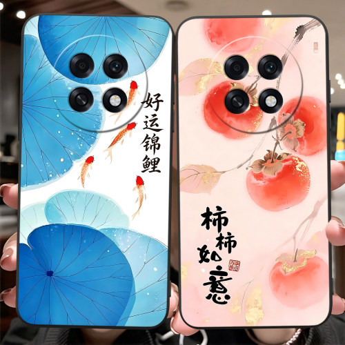 适用oppoA6Max荷叶锦鲤手机外壳