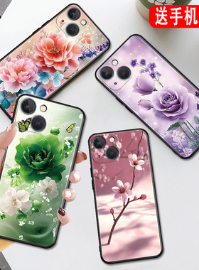 秋昊适用于iphone14手机壳iphne14保护套苹果l4唯美pg14防摔a2884春天i14好看平果14花卉品果14奢华萍果14后