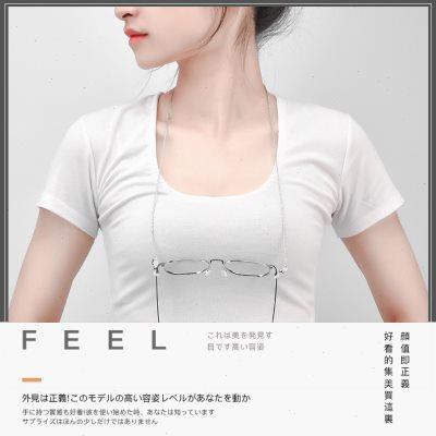 高档日本纯银眼镜链条女挂脖S925洛丽塔复古太阳眼睛链挂绳防丢链