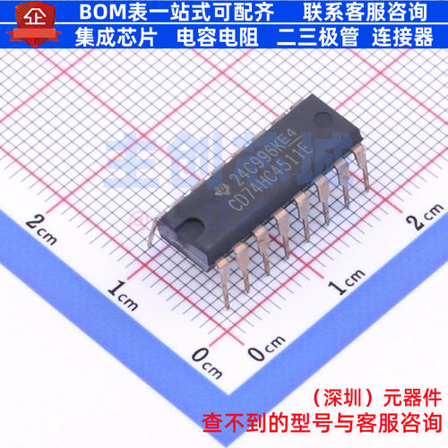 数码管驱动 CD74HC4511E PDIP-16 TI/德州 电子元件配单全新原装