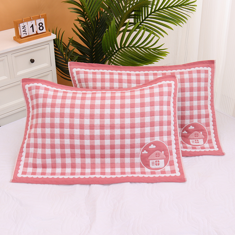 纯棉枕巾一对装加大加厚全棉纱布吸汗枕头巾成人学生情侣枕头盖巾