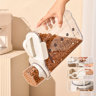 猫粮储存桶狗粮密封桶饲料桶密封防潮宠物零食用品收纳盒猫粮罐