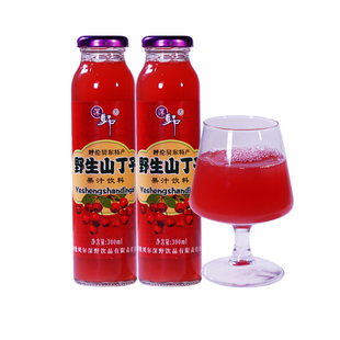 深野 野生山丁子果汁饮料300ml*8瓶内蒙古呼伦贝尔特产玻璃瓶饮品