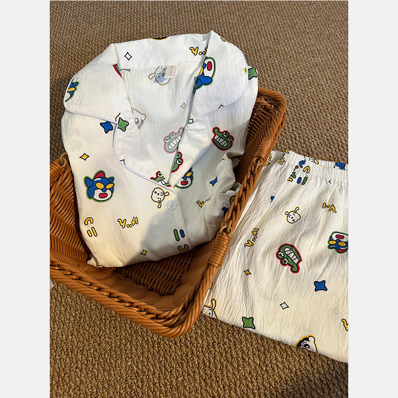 WALKING可爱卡通小新情侣睡衣少女长袖纯棉男士春秋季家居服套装,女士内衣/男士内衣/家居服,睡衣/家居服套装,淘宝优惠券,粉丝福利购,淘宝优惠卷