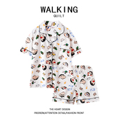 WALKING可爱蜡笔小新睡衣少女夏季 ins风日系家居服 夏天款 短袖 短裤