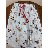 WALKING韩版 春秋 松紧腰遛弯长裤 奶蓝可爱米奇高飞卡通睡裤 女夏季