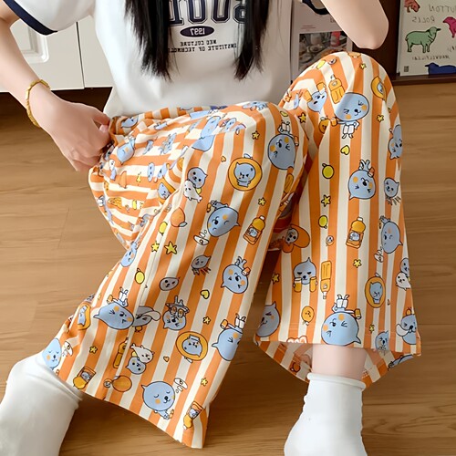 全棉睡裤女酷儿空调长裤