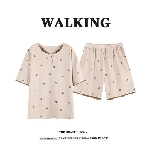 2026新款睡衣情侣夏纯棉短袖