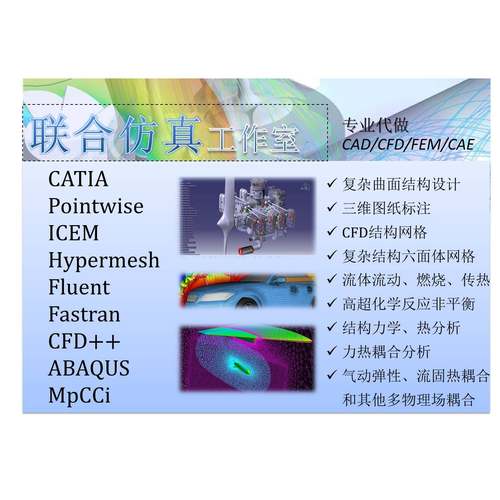 代做 MpCCI Fastran metacomp CFD++ ABAQUS Fluent+MpCCI+ABAQUS