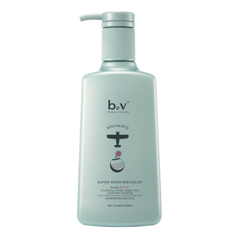 b2v洗发水绿藻留香顺滑去屑止痒洗发露强力控油柔顺香炸弹洗发乳i