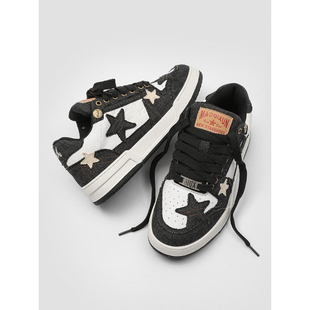 猫七寻男鞋2024新款春秋款网红爆款情侣板鞋潮牌高级感星星鞋子男