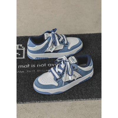 猫七寻小众设计牛仔拼接板鞋！